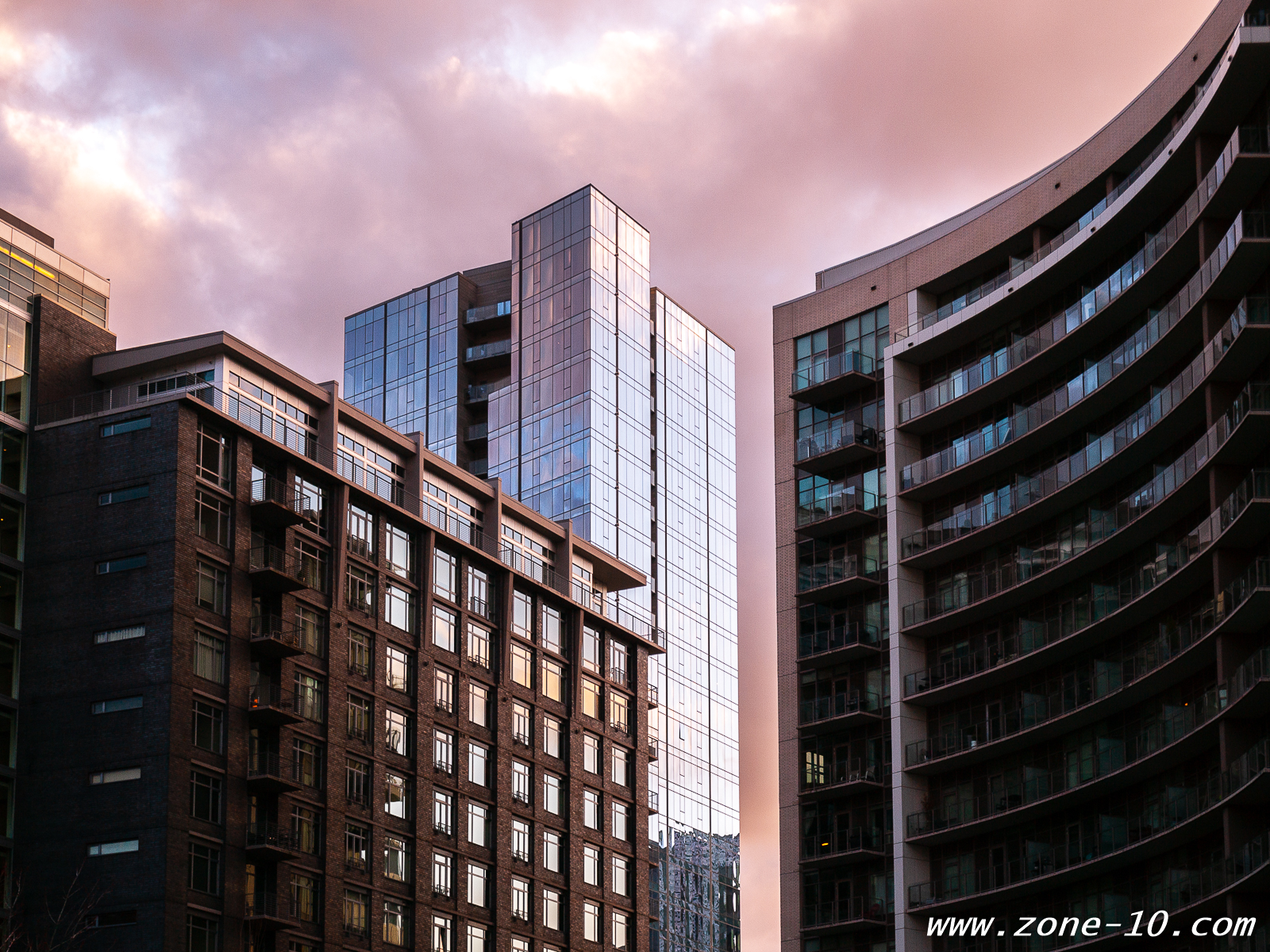 Cityscape at dusk