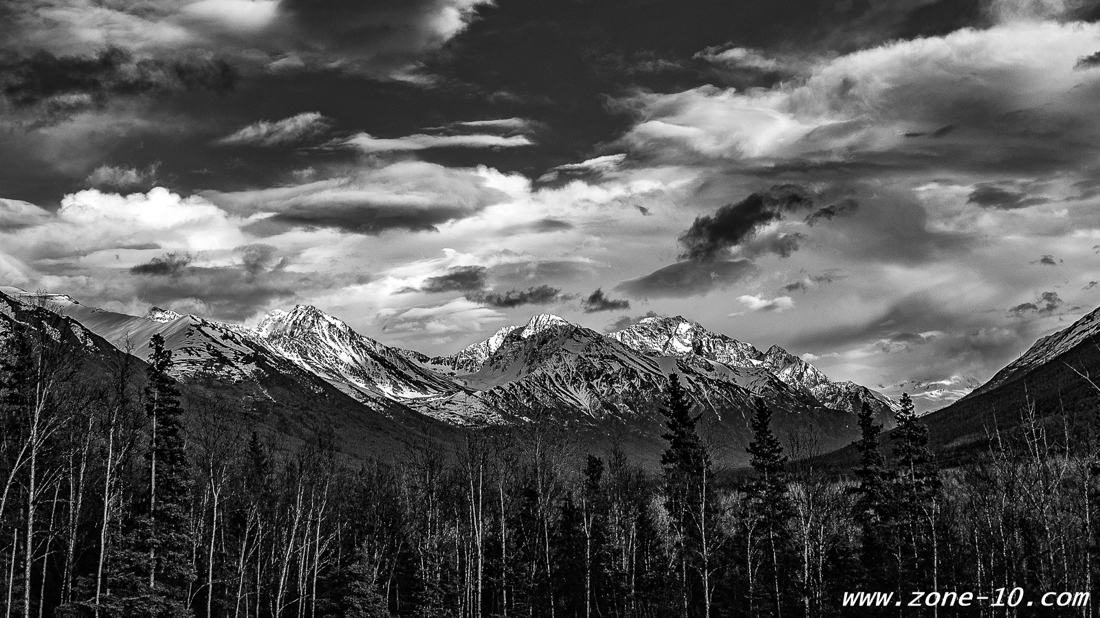 Mountains and Clouds at Sunset