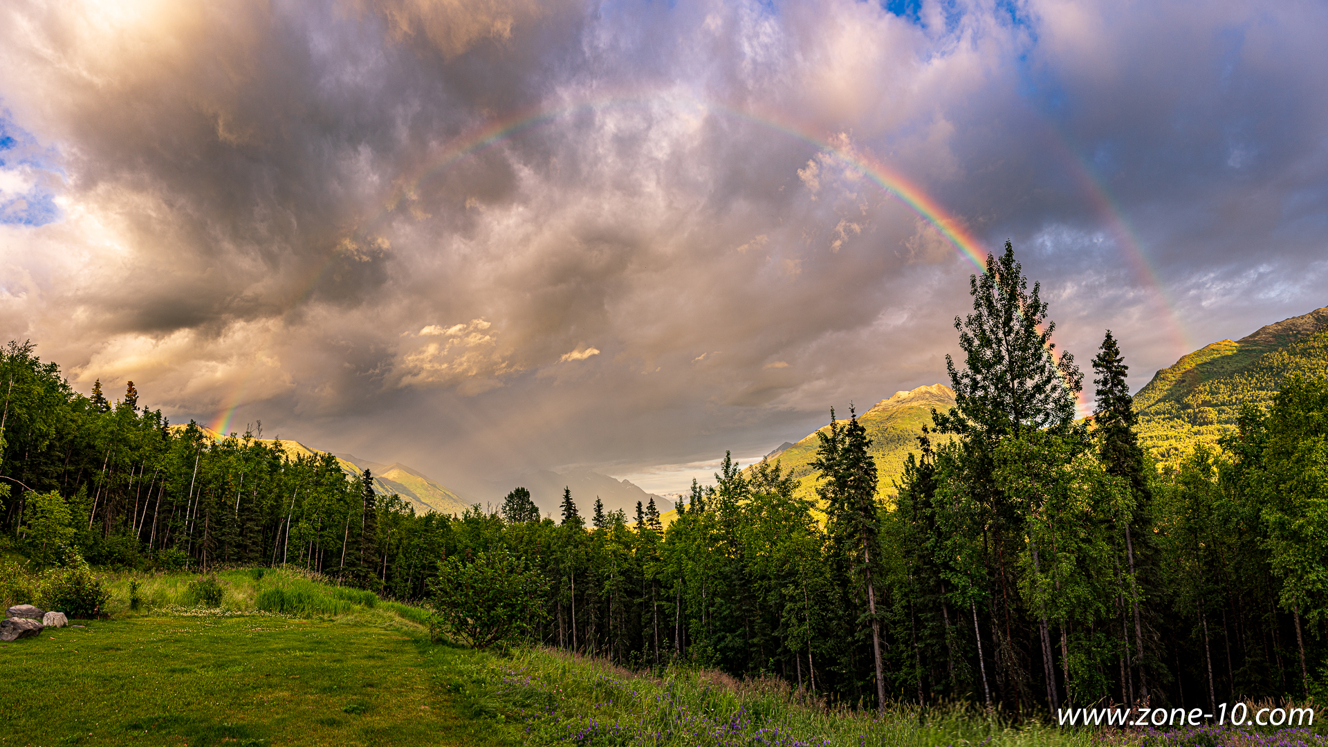 Clearing Storm and Rainbow